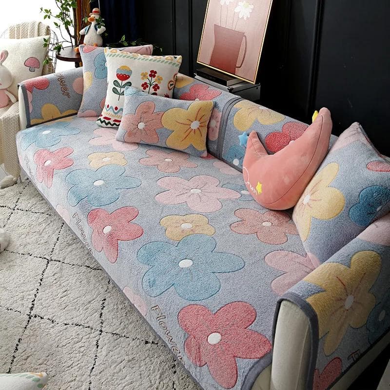 Minimalist Sofa Cushion Fabric Universal Plush Jacquard Anti Slip Cover Full Coverage Multiple Options for Comfortable Delicate 70x70cm 1pcs