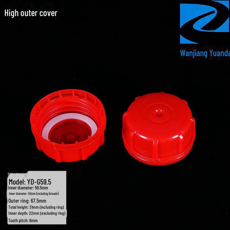 25L Anti-Theft Plastic Barrel Cover for 25kg Chemical Stacking Bucket with Pad high cover red