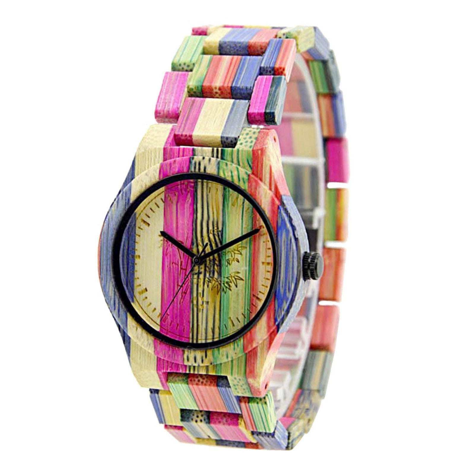 Fashionable Elegant Bamboo Wooden Watch Couples Quartz Wristwatch (#6)