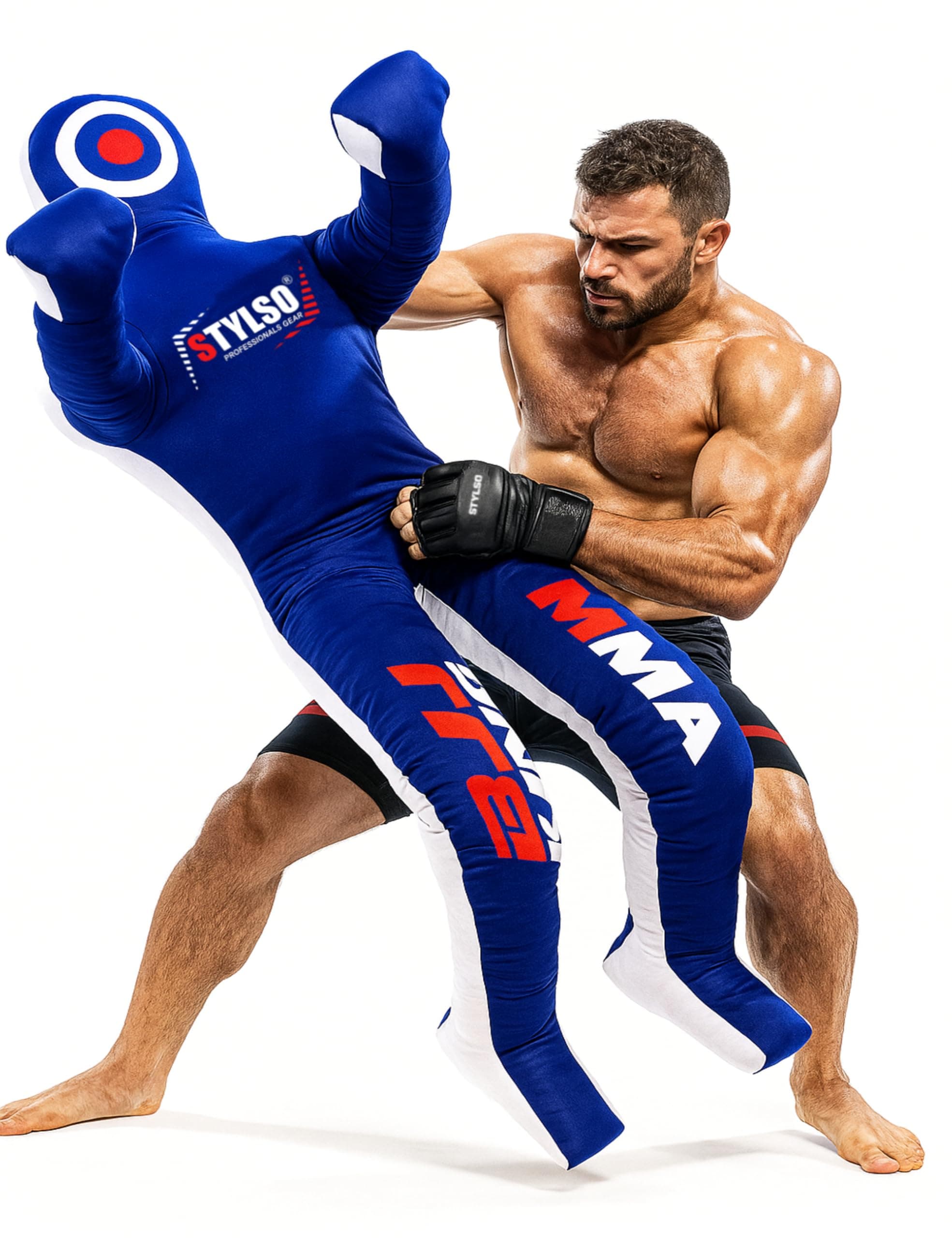 Stylso Wrestling Dummy, Grappling Dummy - BJJ Dummy, MMA, Judo, Karate, Fighting Training, Jiu Jitsu Dummy, No Filler, Throwing, Punching Practice, Ji