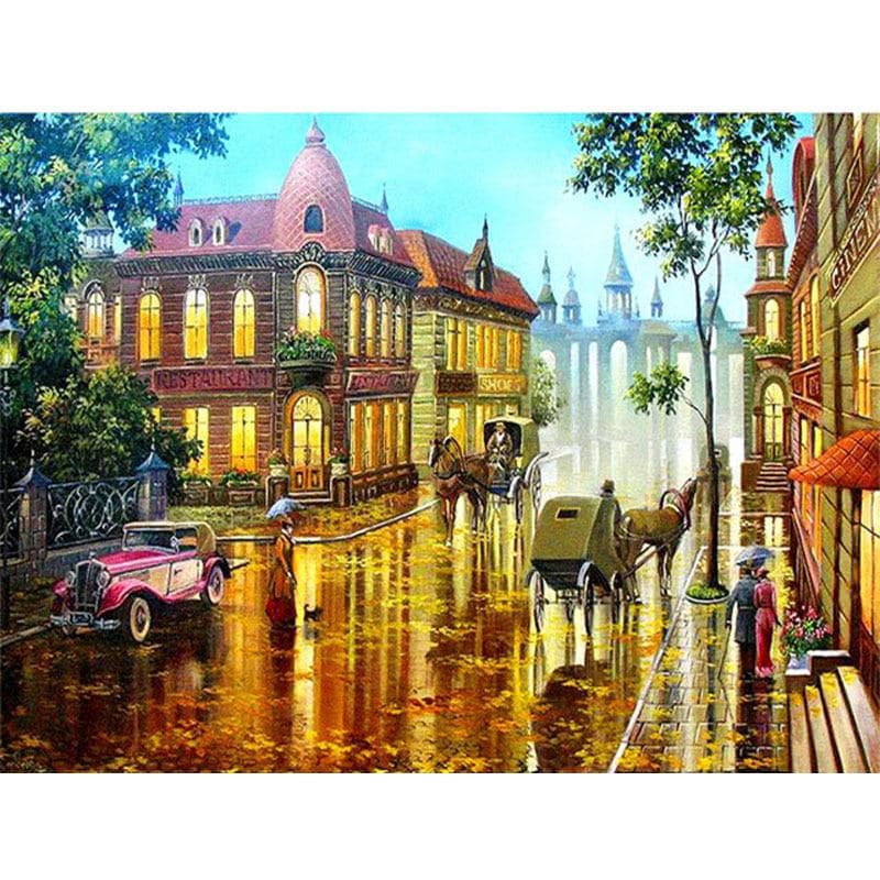 5D Diy Diamond Painting Ancient Rome Street Pictures 5D Diamond Embroidery Wall Sticker Home Decor 20X30CM