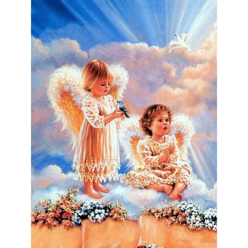 Full Round Drill 5D DIY Diamond Embroidery Angel and Bird Diamond Painting Cross Stitch Rhinestone 20X30CM