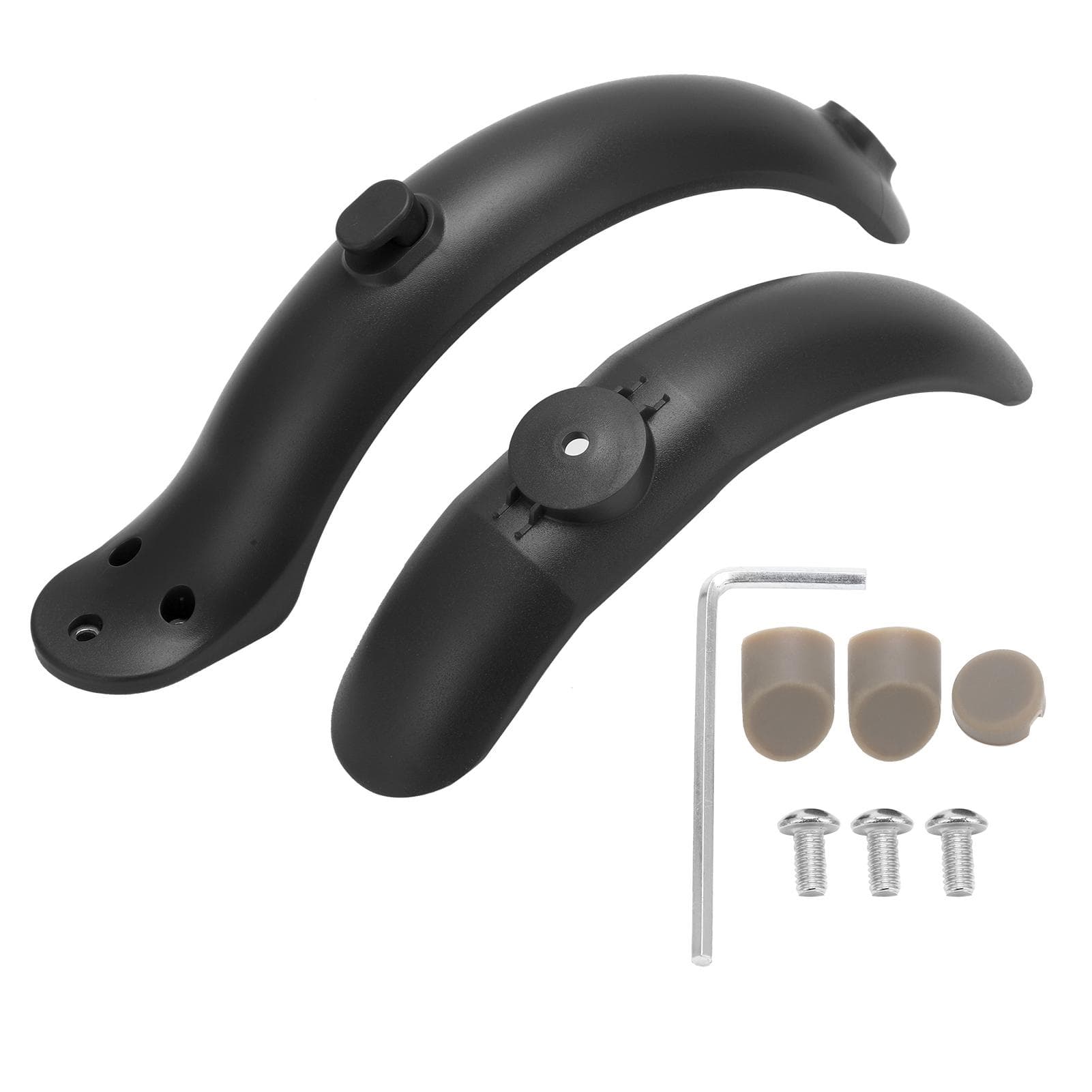 Electric Scooter Front and Rear Fender Mugguard Set with Tools for Xiaomi M365 AccessoriesRed