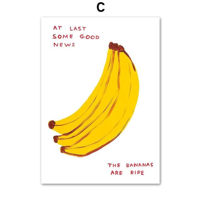 Abstract Art Poster David Shrigley Pictures for Home Deisgn Work Hard Play Hard Canvas Wall Art Prints Frameless Prints No Frame 60*90cm