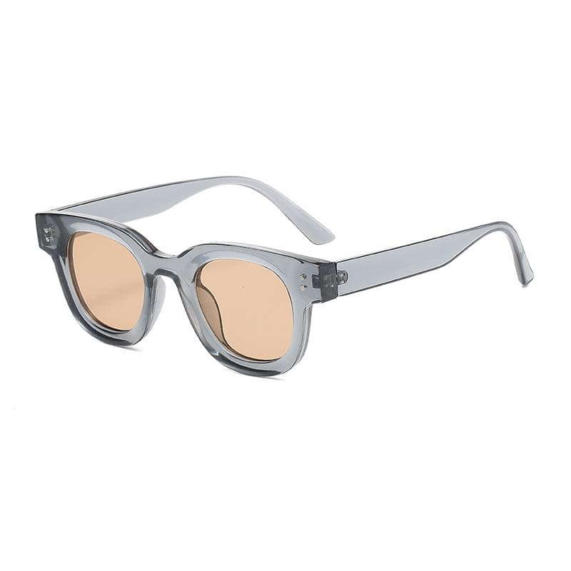 New Ocean Film Retro Oval Sunglasses Thickened Small Frame Fashion Women Simplified Design Trendy UV Protection