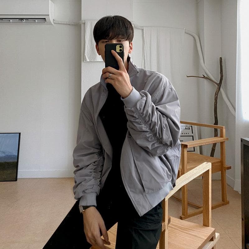 Autumn New Bomber Jacket Loose Casual Baseball Uniform Korean Style Light Mature Style Men's Clothing 2XL