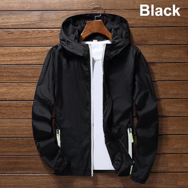 Men Zipper Jacket Outwear Coat Windbreaker Casual Male Spring Autumn Bomber Jackets 4XL black