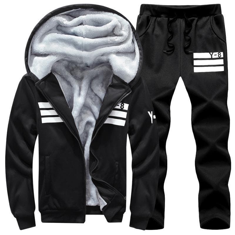 Plus Size 9xl Winter Tracksuit Men Sweatshirt Sporting Set Fleece Thick Hooded Running Sportsuit 8XL