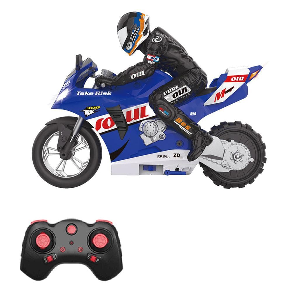 Remote Control Stunt Motorcycle Self Balancing Stunt Motorcycle 1/6 2.4G Remote Control Motorcycle 1 battery blue