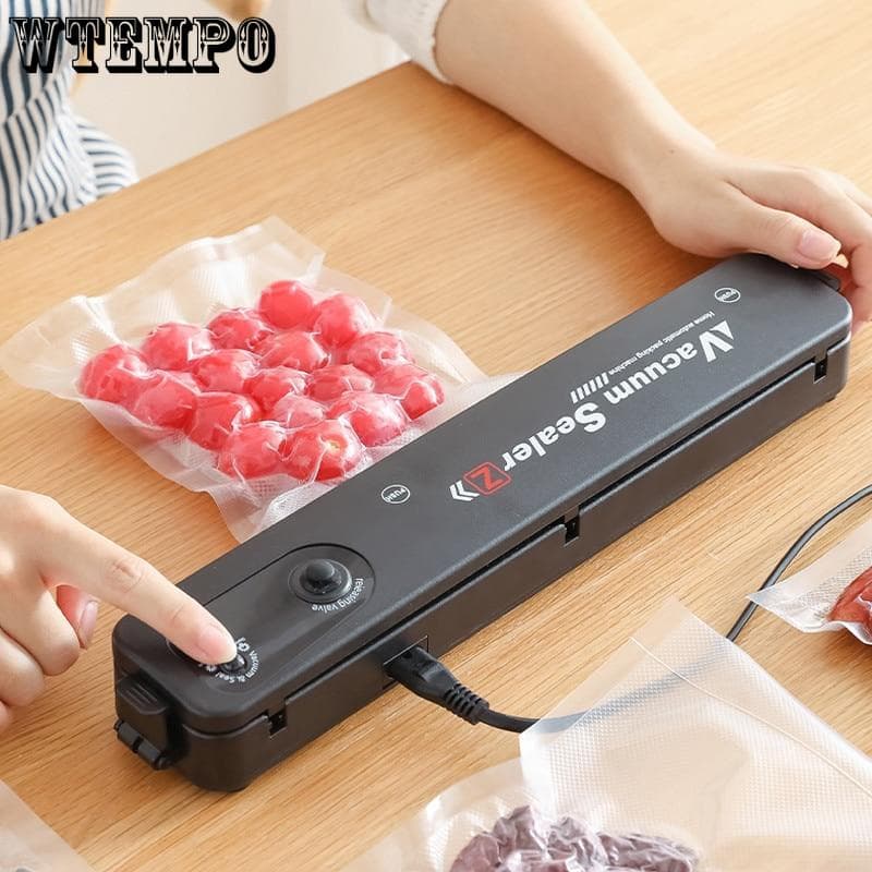 220V/110V Home Kitchen Vacuum Sealer Packaging Machine Household Electric Black Food Vacuum Sealer EU black