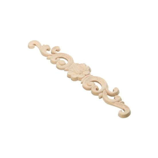 Wood Carved Corner Onlay Applique European Style Door Furniture Cabinet Decor 27*4cm