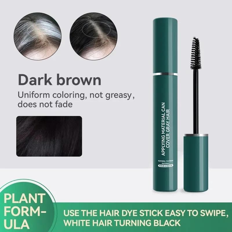 Hair Dying Stick Long Lasting Fast Staining Washable High Saturation Cover White Hair Non-toxic Not Greasy Disposable Hair Dye brown