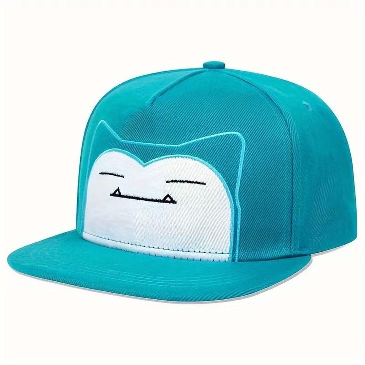 Cute Cartoon Embroidery Men Women Hats Outdoor Flat Top Sports Baseball Cap Cotton Fashion Leisure Travel Hat Snapback Caps white/blue