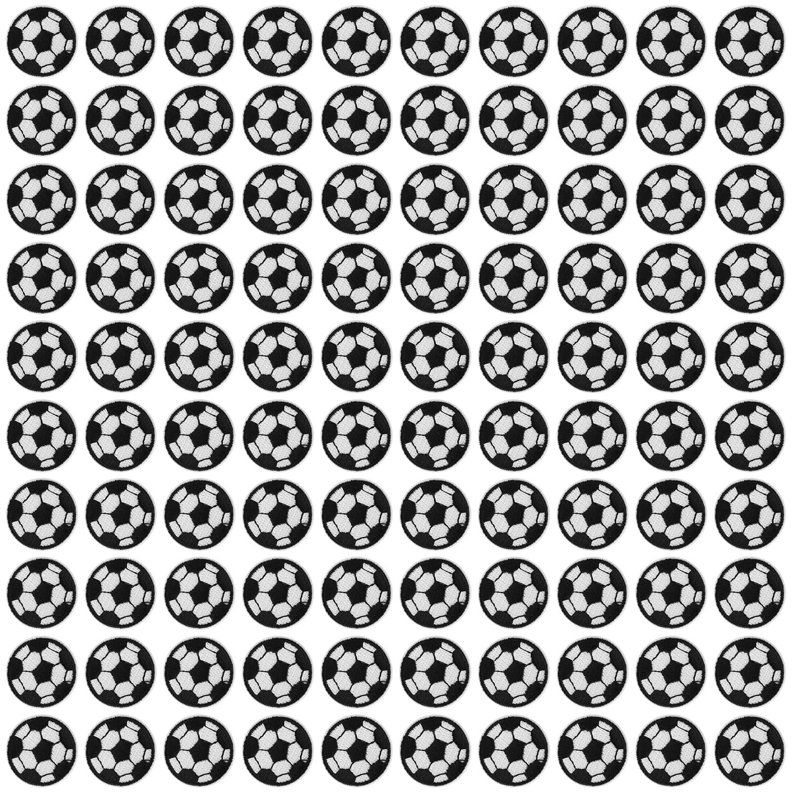 100Pcs Soccer Ball Embroidery Patches DIY Clothing Decoration Football Cloth Stickers 3cm