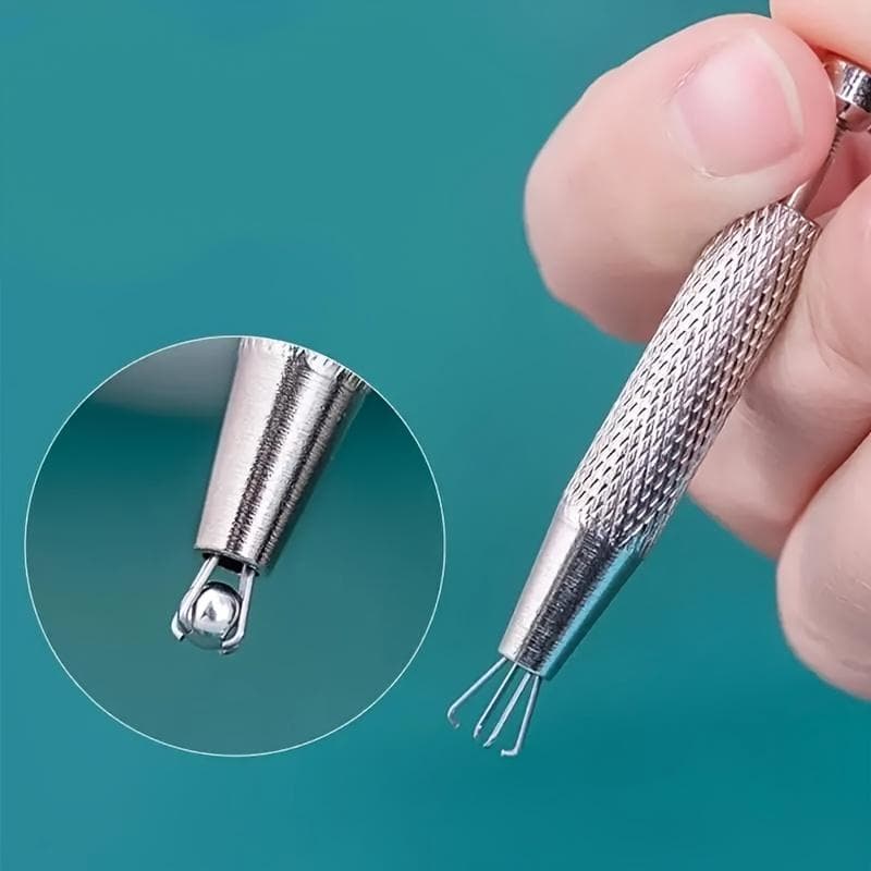 Precision 4-Prong Jewelry Tweezers - Gem & Diamond Holder, Ideal for Beads & Small Parts, Ergonomic Metal/Aluminum Craft Tool, Jewelry Making Tools long