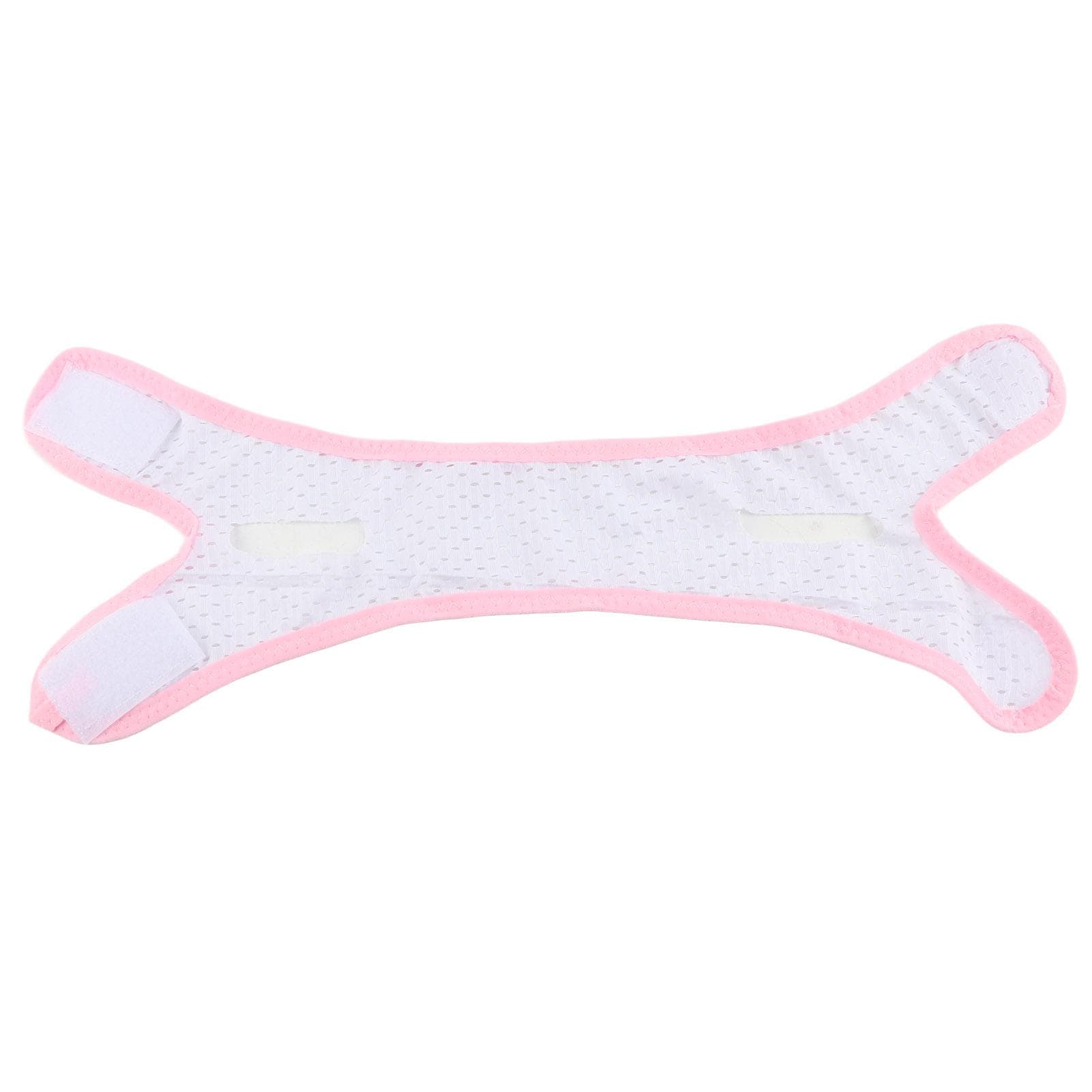 AntiSnoring Chin Strap Facial Slimming Mesh Breathable Strap Jaw Support Belt Bandage(Pink, Edge