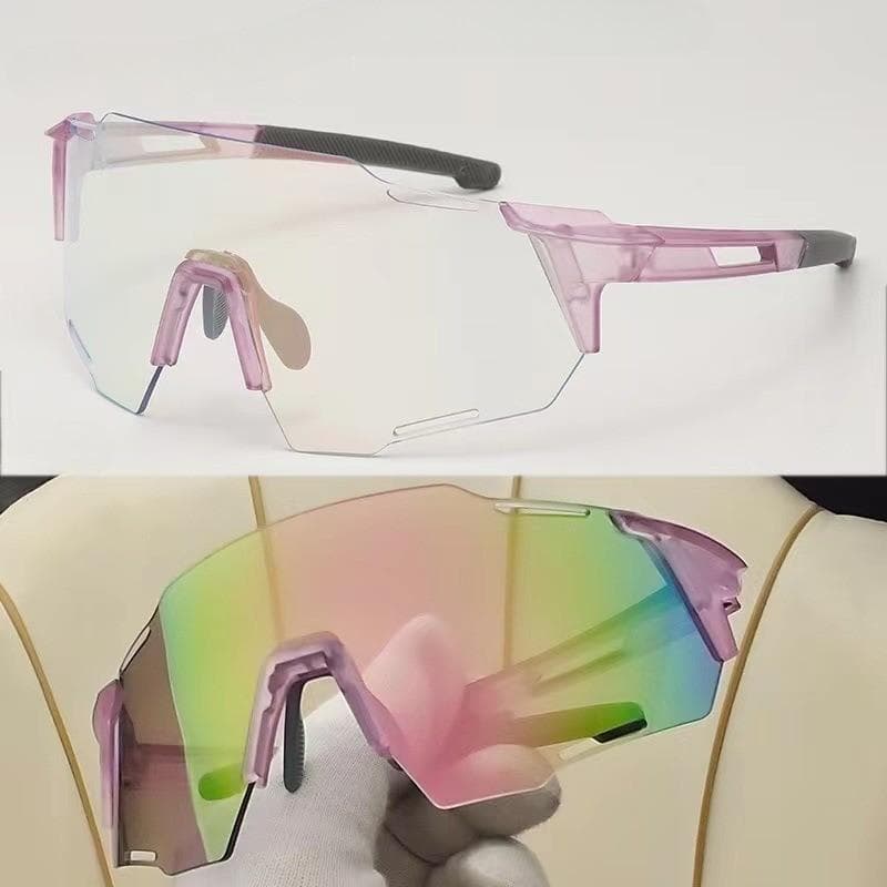 Photochromic Cycling Sunglasses UV400 Windproof Outdoor Sports Goggles for Men Women Road Bike