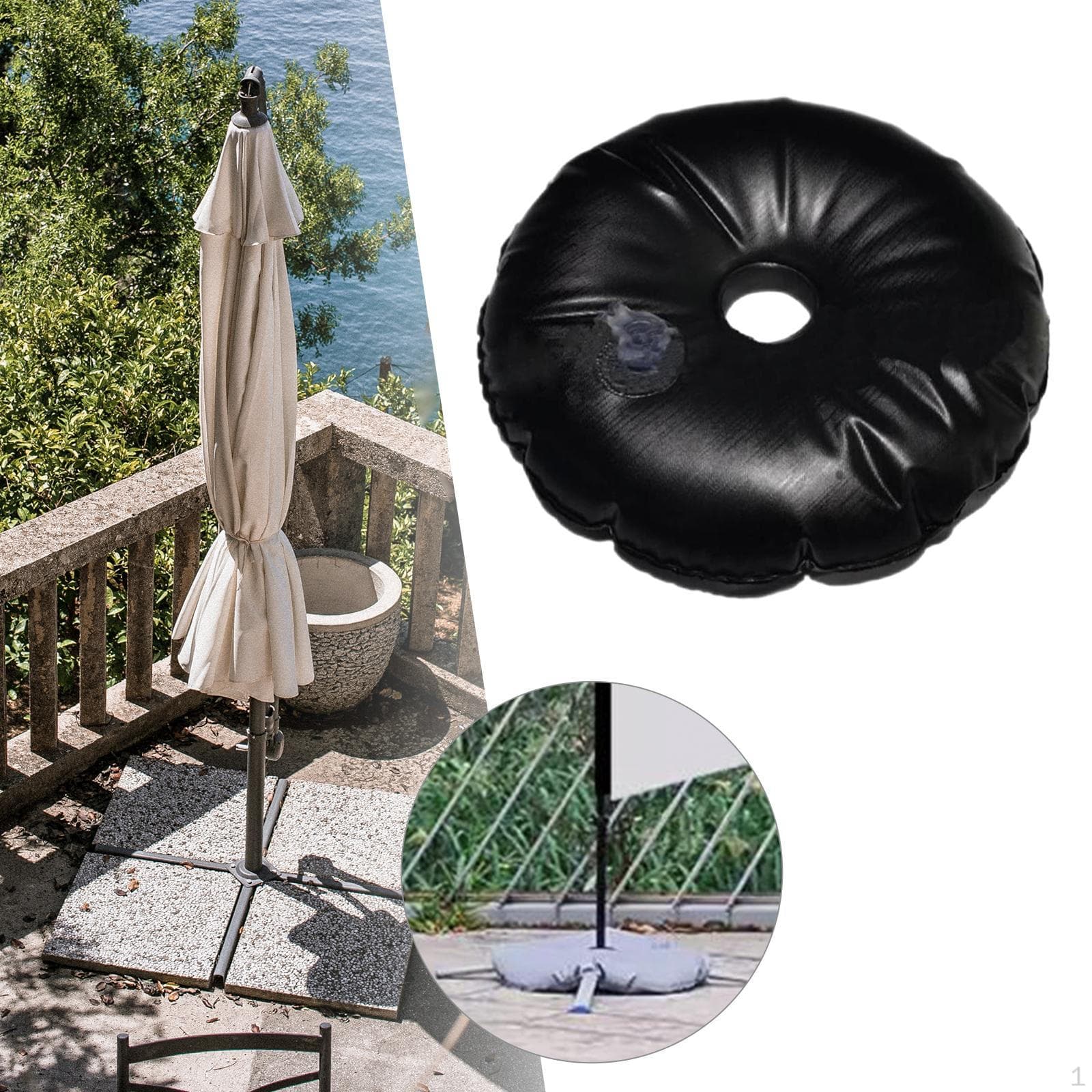 Water Weight Bag Umbrella Base Windproof Foldable Flag Stand Outdoor Holder for