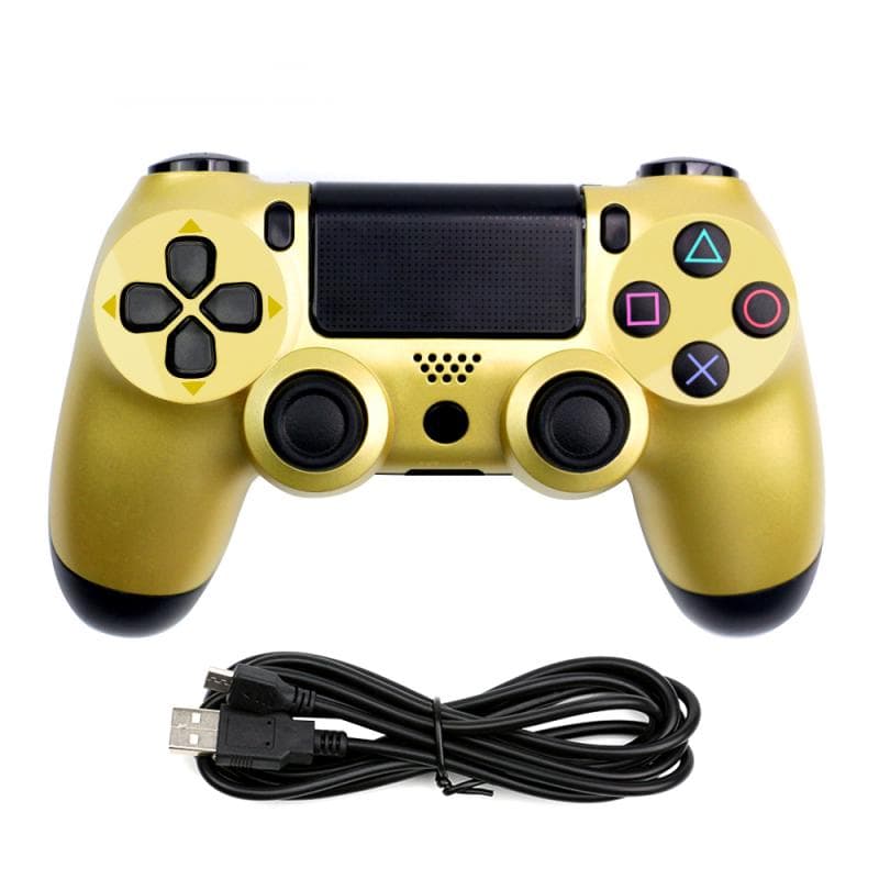Game Controller Console USB Wired Connection Gamepad for Sony PS4 gold