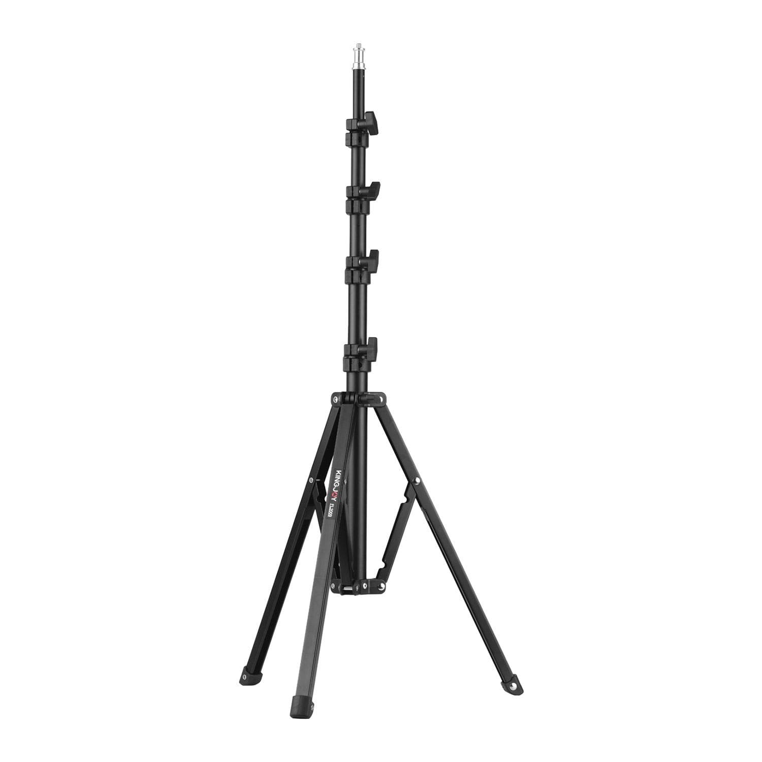KINGJOY FL2009 Adjustable Metal Tripod Light Stand 10kg/22lbs Load Capacity 1/4 Inch Screw Max. black