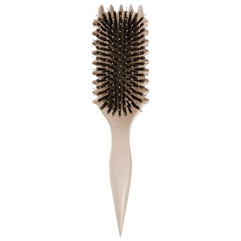 Curls Define Styling Brush Boar Bristle Detangling Hair Brush Tangled Hair Comb Shaping Defining Curls Barber Salon Styling Tool beige
