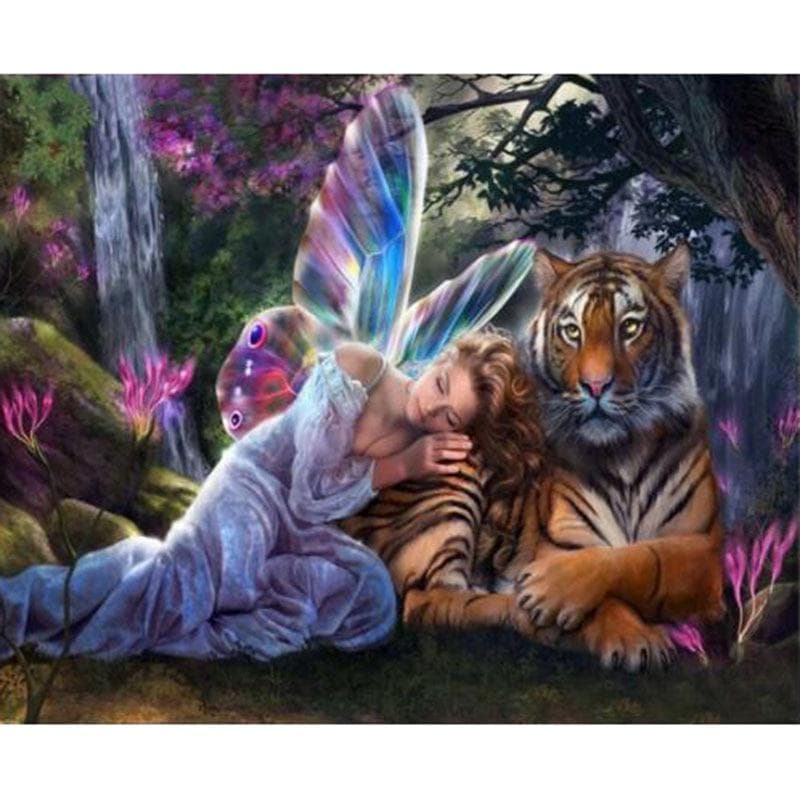 Angel Girl Picture 5D Diamond Painting angel Cross Stitch Religion Diamond Embroidery Landscape 20X30CM