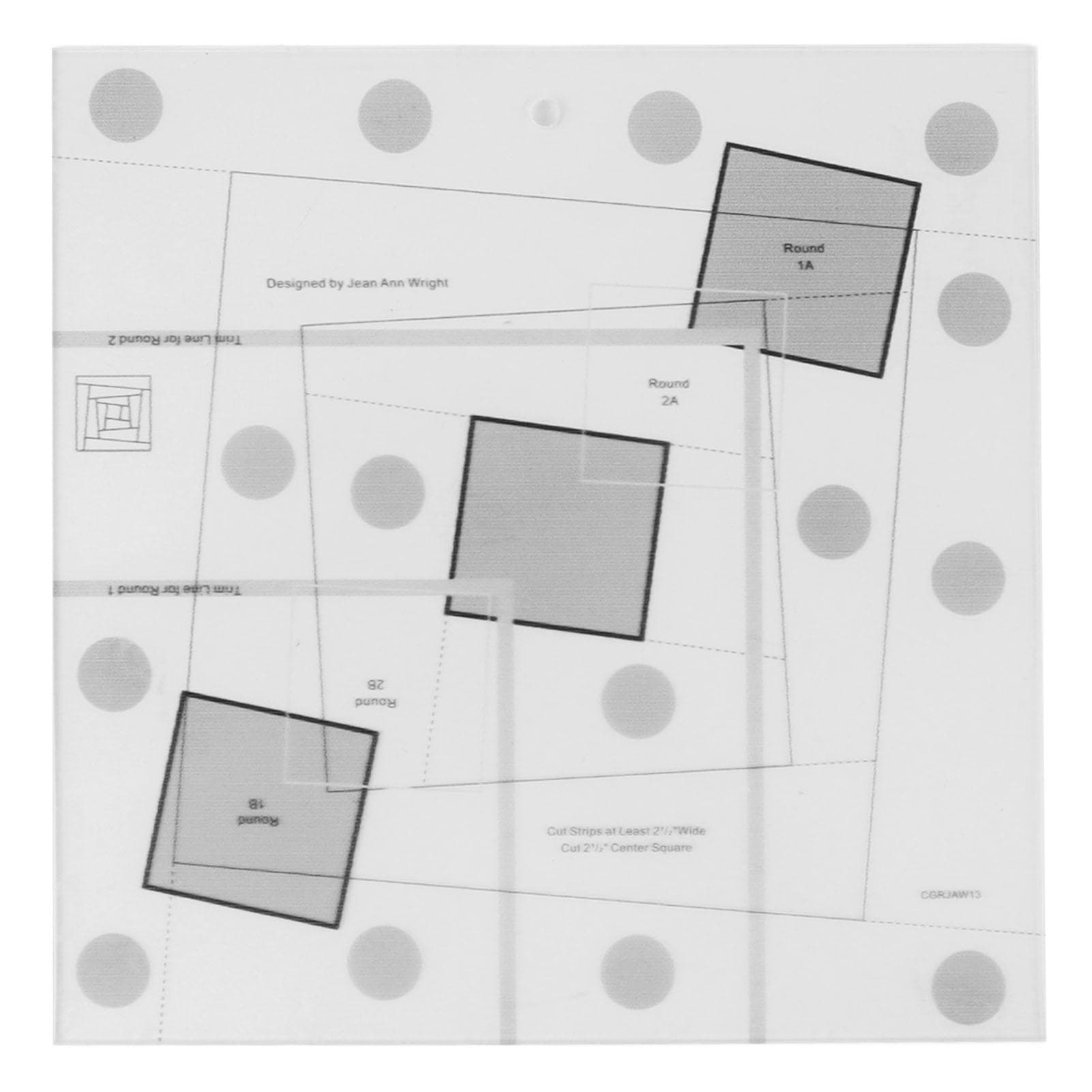 Log Cabin Quilt Ruler Transparent Acrylic Quilting Ruler Log Cabin Trim Tool 10 Inch