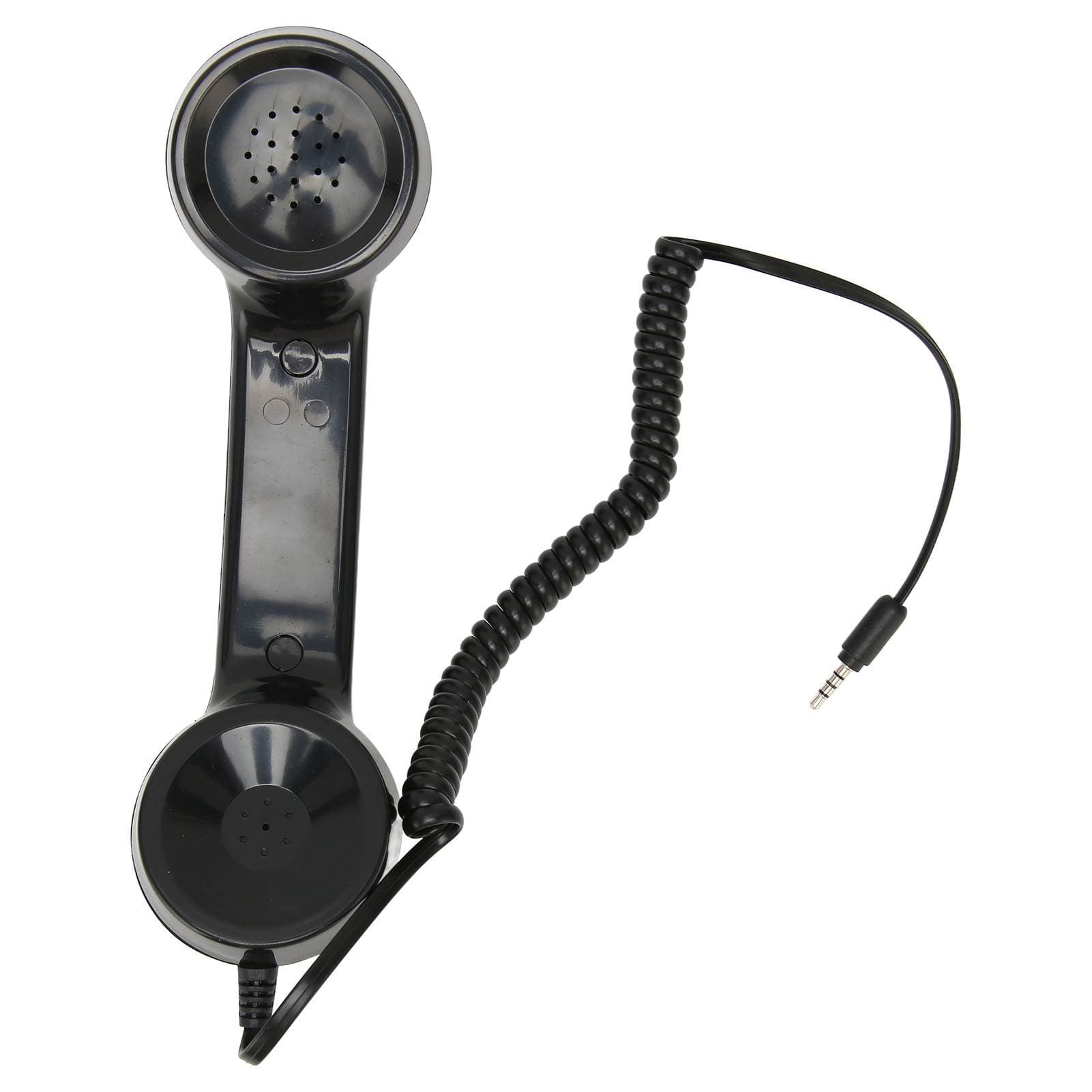 Retro Phone Handset Multifunction Radiation Proof Handheld Cell Phone Receiver for Mobile Phones black