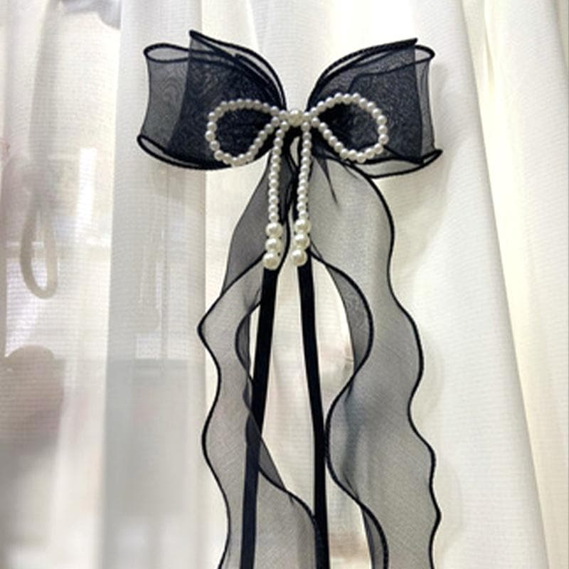 INS Curtain Bow Tiebacks Window Curtains Binding Rope White Window Curtains Straps Bag Decoration Curtain Decor Accessories 1pc black