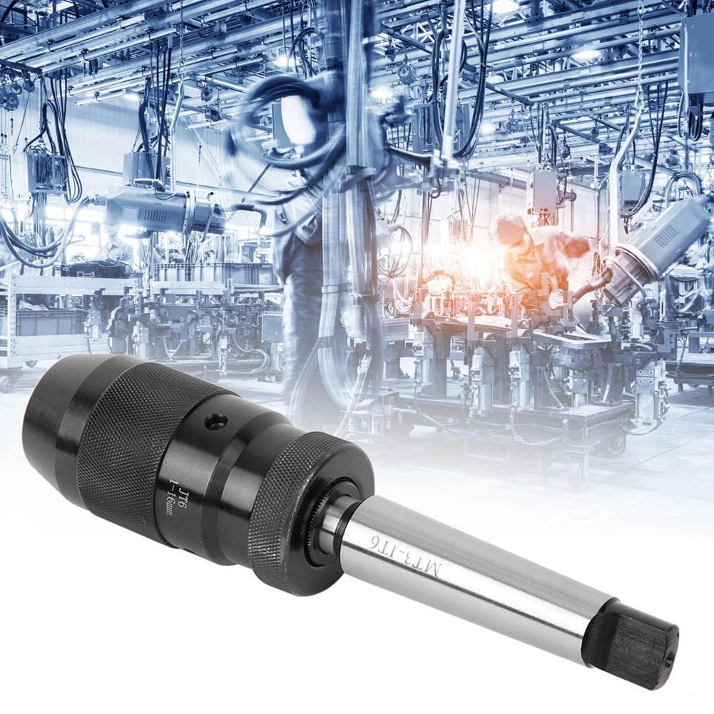 MT3 JT6 116MM Self Tighten Drill Chuck Automatic Locking Keyless Drill Chuck white