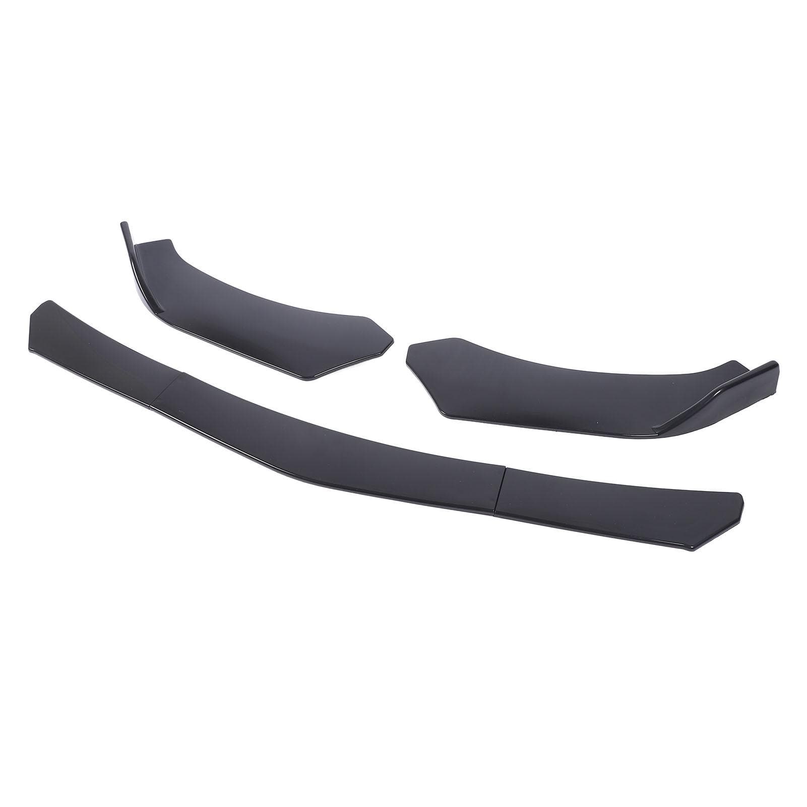 5Pcs Front Bumper Lip Spoiler Splitter Body Kit 47.05in Glossy Black Waterproofing Anti Scratch
