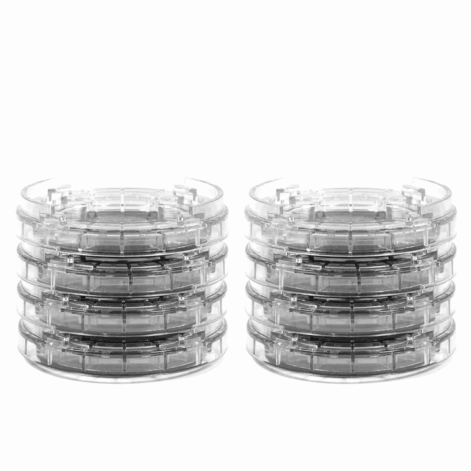 8pcs set Plastic MultiSlot Furniture Leg Skid Resistance Pad NonSlip Bed Stopper Foot Mat for Table Black