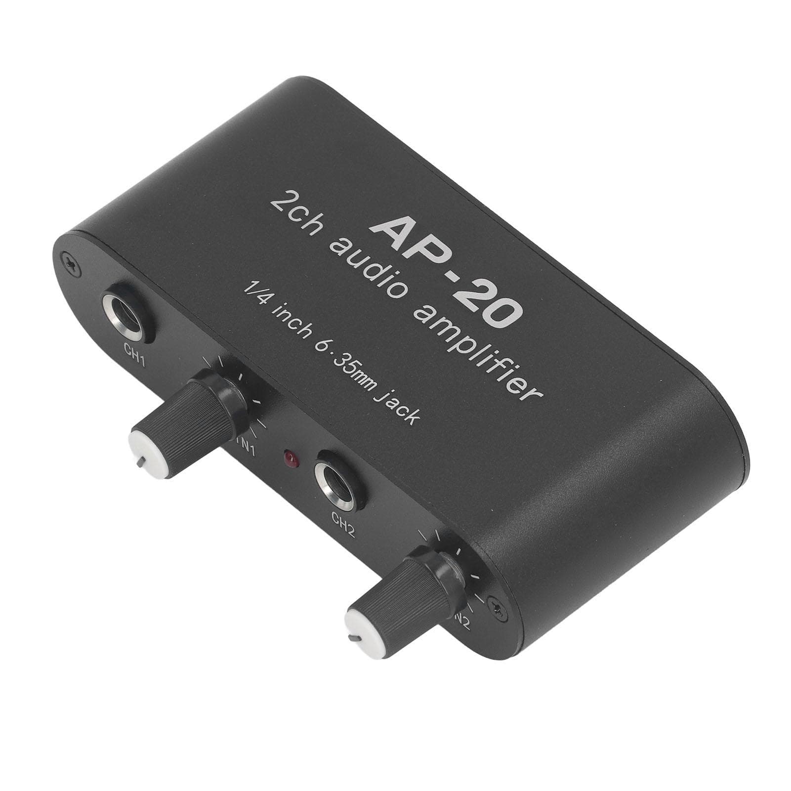 Independent Dual Channel Sound Preamplifier 14in 6.35mm 0 to 20db Gain Sound Amplifier Amp for Mic