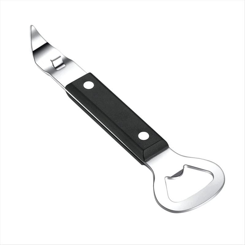 1PCS Can Punch Bottle Opener Manual Stainless Steel Can Opener Practical Kitchen Tool Portable Outdoor Opener silver