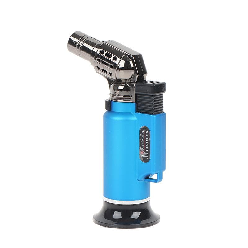 Metal Windproof Turbo Gas Lighters Cooking Jewelry Welding Gadgets blue