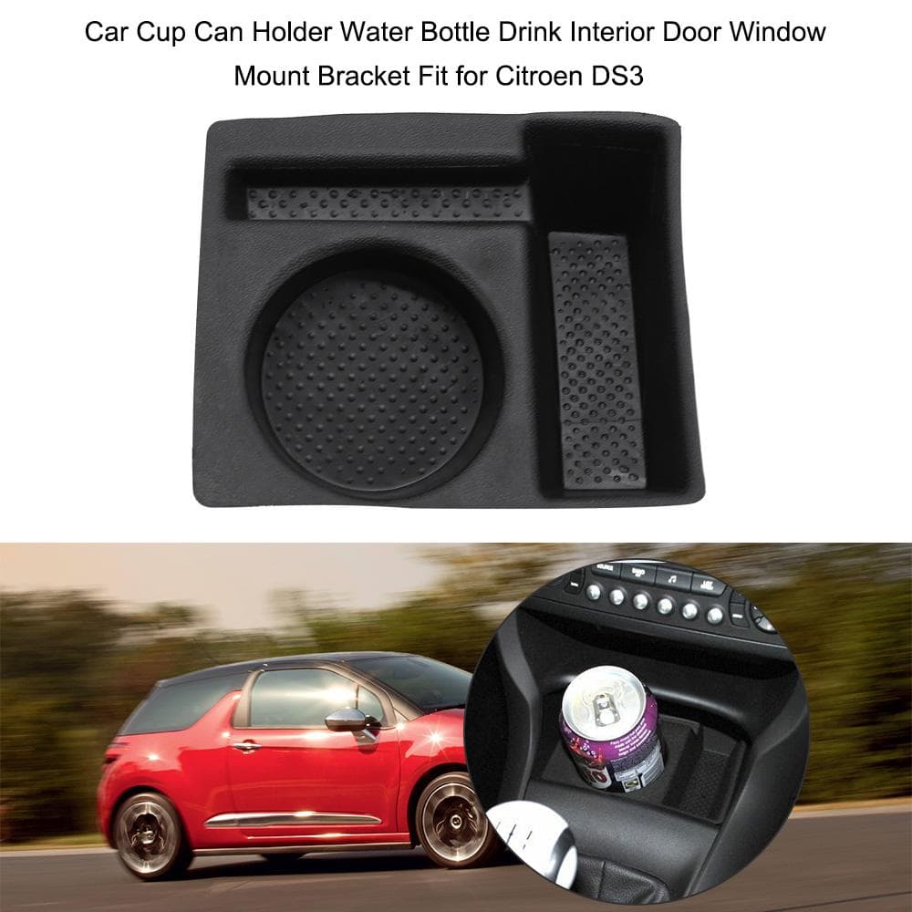Car Cup Can Holder 9425E4 Water Bottle Drink Interior Door Window Mount Bracket Fit for Citroen DS3 black