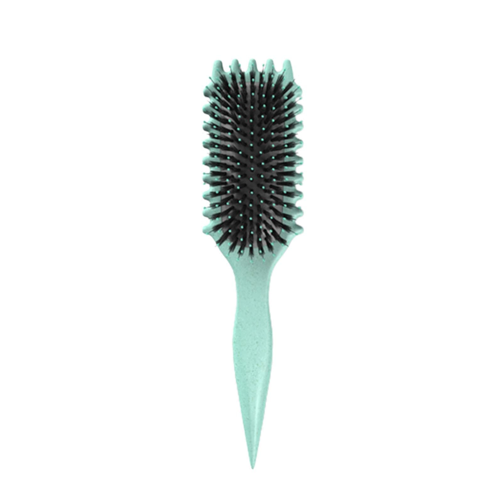 Multi-Purpose Styling Brush Portable Bounces Soft Washable Soft Tooth Massage Comb For Hairdressing Women Men Daily Hair Styling green