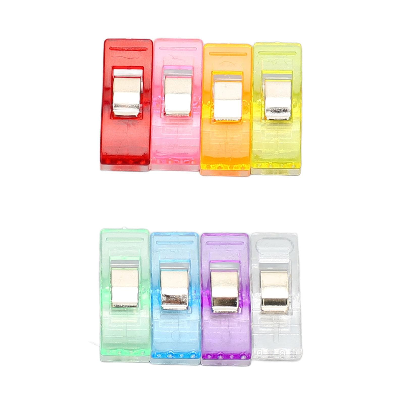 100PCS Clear Display Clip Multifunctional Flat Head Transparent Mini Clothespins Clip