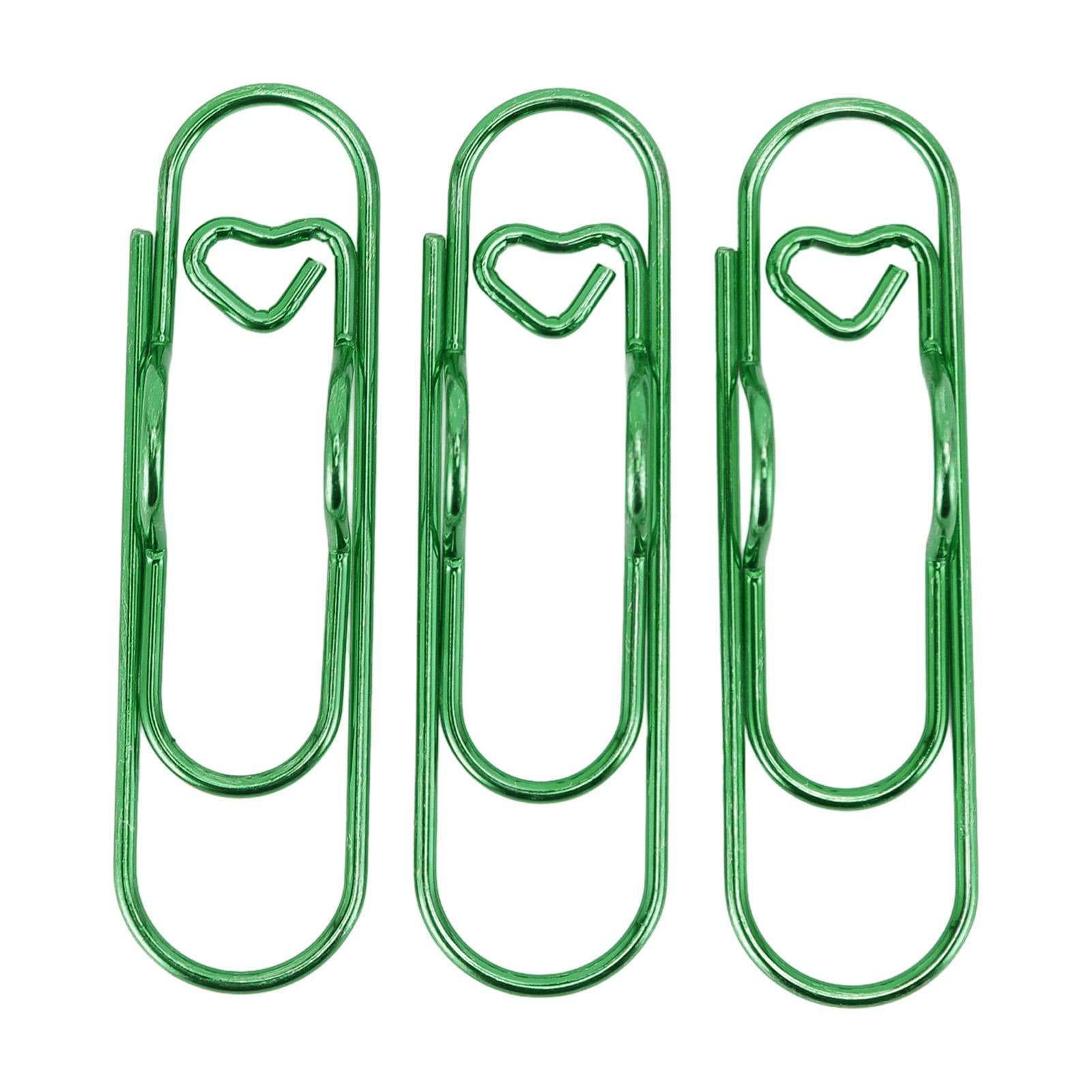 30Pcs Metal Pen Clips Stainless Steel Multifunction Portable Metal Pen Paperclip Pen Clip Holder green