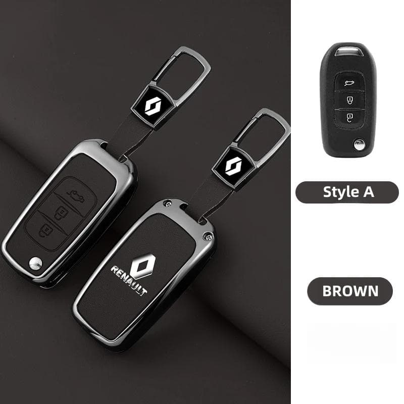 Hub Caps Zinc Alloy Car Key Case Cover Shell Keychain For Renault Koleos Captur Kadjar Megane Clio 5 Talisman Arkana Zoe Scenic
