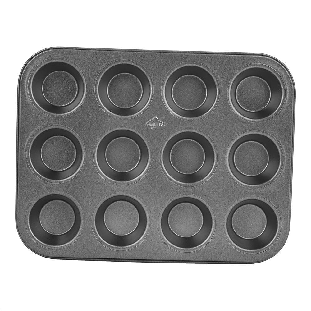 Professional 12 Cup Muffin Yorkshire Pudding Cupcake Tray Bakeware NOn Stick L