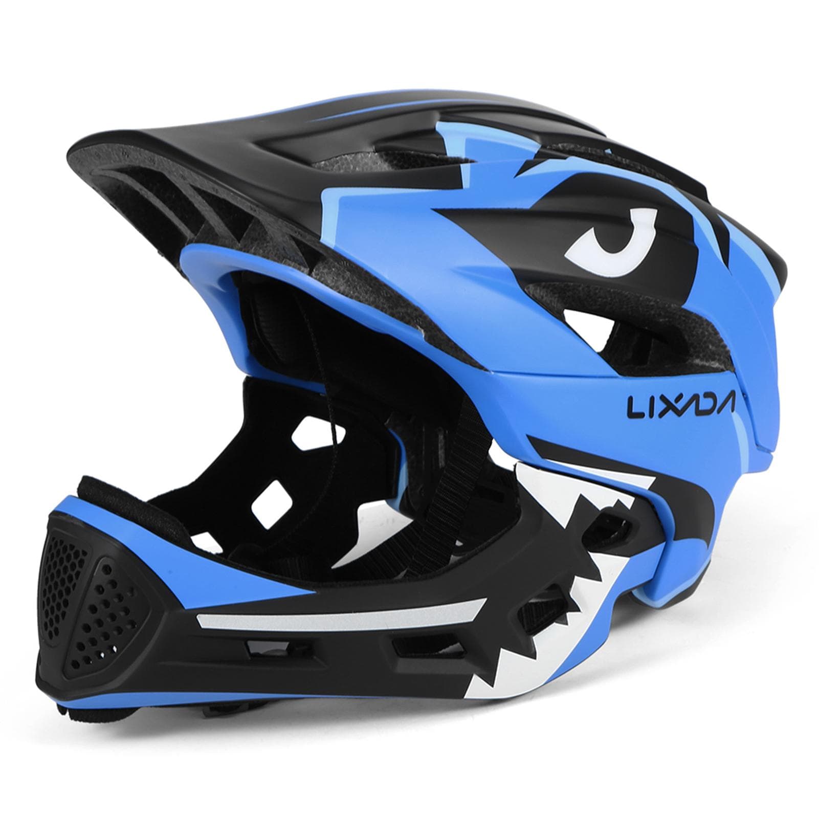 Kids Detachable Full Face Helmet Children Sports Safety Helmet for Cycling Skateboarding Roller Skating blue