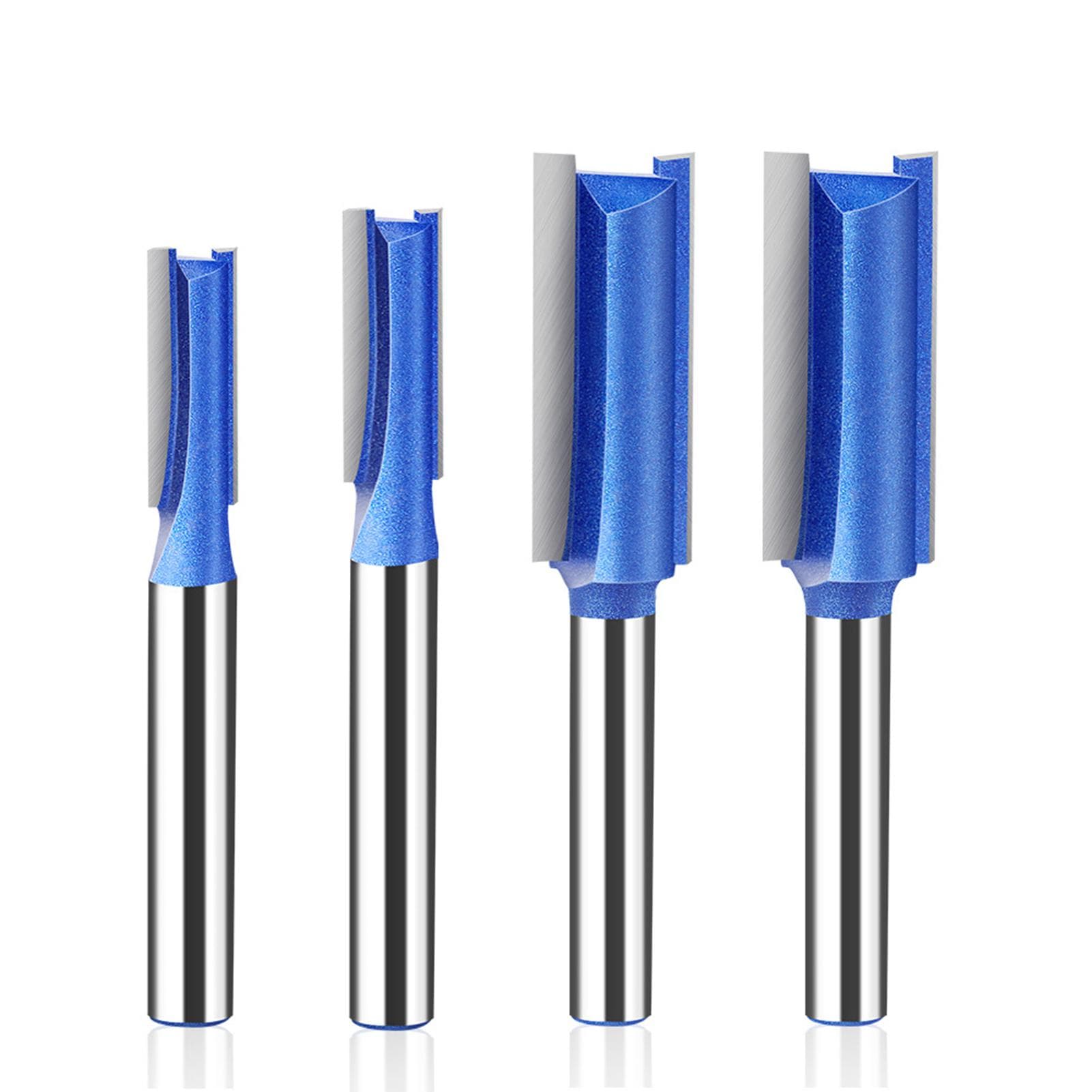 4Pcs 6mm Shank High-quality Milling Cutter Flush Trim With Bearing Router Bit Set For Wood 6mm blue