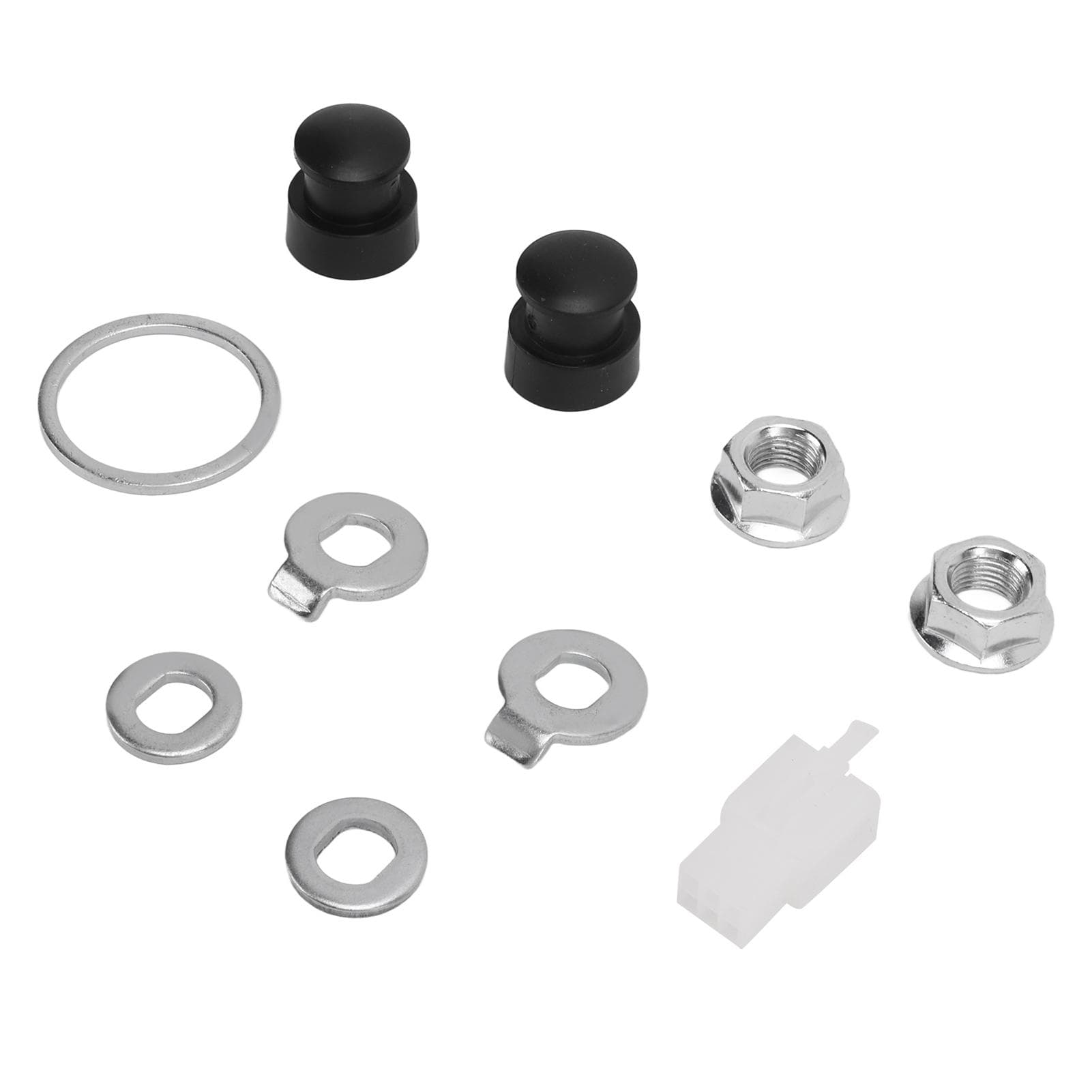Steel Bicycle Hub Motor Nuts Washer Kit with 12mm Shaft for Universal Bike Component