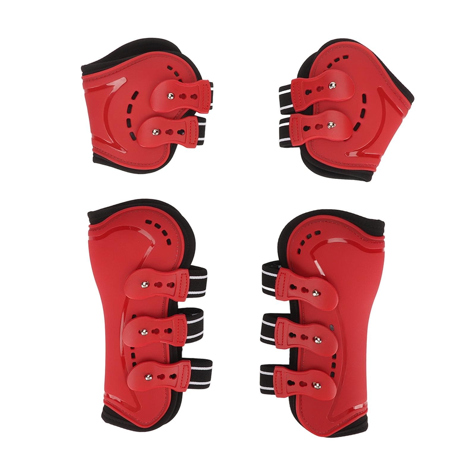 Horse Front Hind Leg Boots Breathable Impact Resistant Open Front Jumping Tendon Horses Boots Horse Large