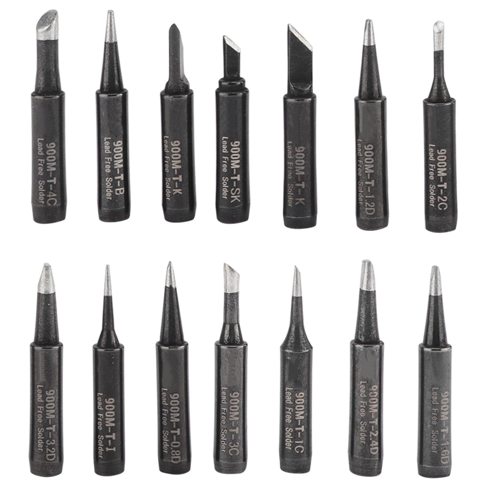 14Pcs Soldering Iron Tips External Heating Copper Welding Head Solder Station Tools