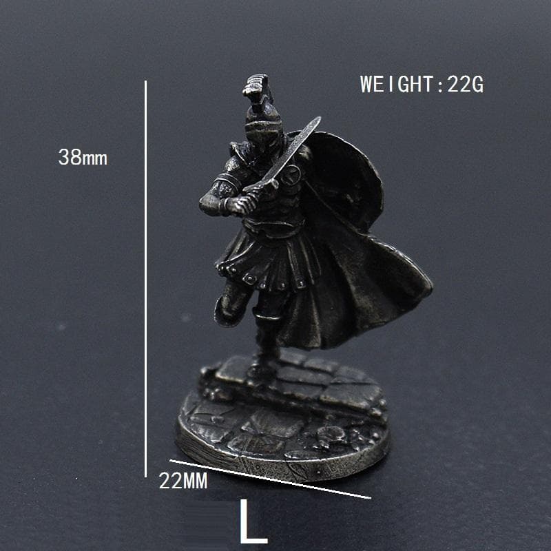 1pcs Ancient Spartan Rome Soliders Figurines Miniatures Vintage Metal Soldiers Model Statue Desktop Ornament Gift