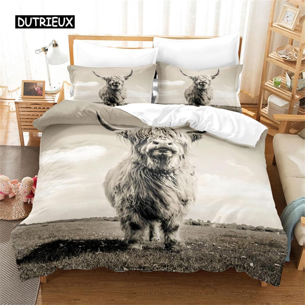 Forest Animals Pattern Bedding Set Duvet Cover Set 3d Bedding Digital Printing Bed Linen Queen Size Bedding Set Fashion Design EU single(135x200cm)