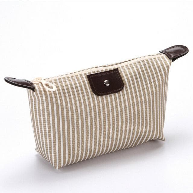 Multifunction Beauty Cosmetic bag Makeup Bag Organizer Zipper Travel Toiletry Waterproof Case Pouch beige