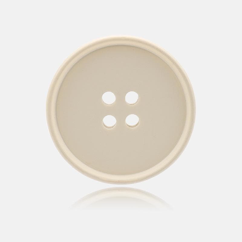 10Pcs High-End Resin Paint Buttons Maillard Suit Coat Buttons Sweater Jacket Decorative Buttons Milk White 23mm